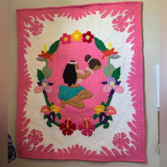Colorful Hawaiian Quilt/Wall Hanging - Picture 1 of 3